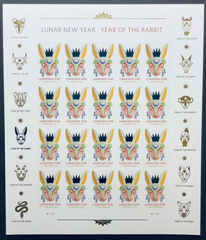 Year of the Rabbits Stamp Celebrates Lunar New Year Forever First Class Postage Stamps