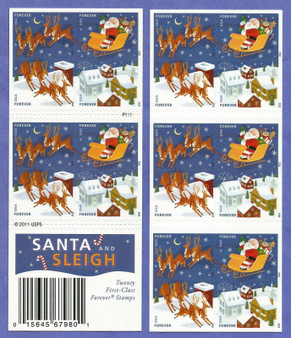 Santa and Sleigh Forever First Class Postage Stamps