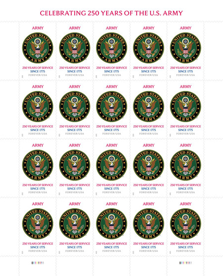 U.S. Army 250th First-Class Mail Forever Postage Stamps