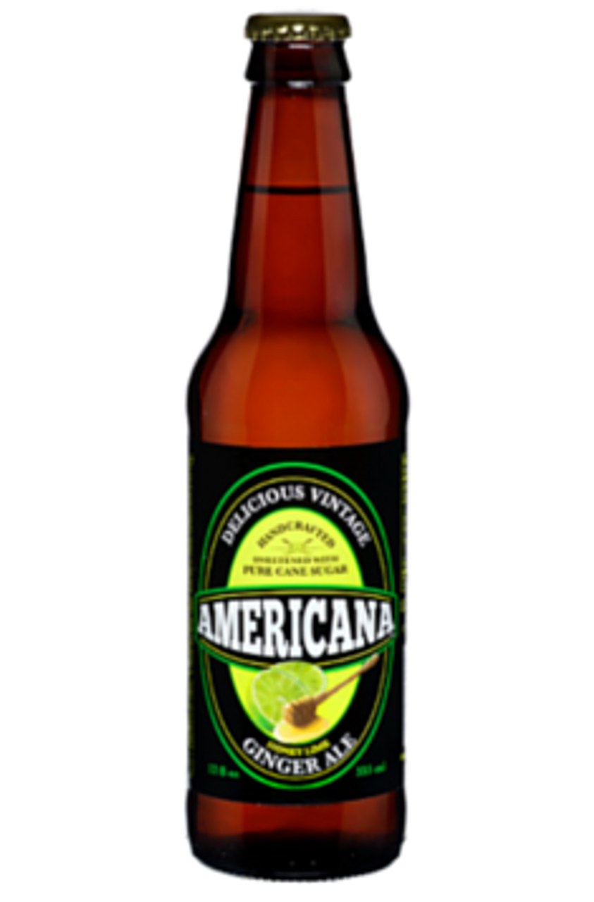 Americana Honey Lime Ginger Ale ( 12 oz. glass bottles ) Summit City Soda