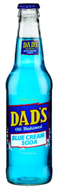 Dad's Old Fashioned Blue Cream Soda in 12 oz. glass bottles for Sale