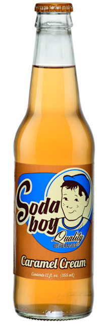 Soda Boy Caramel Cream Soda in 12 oz. glass bottles for Sale