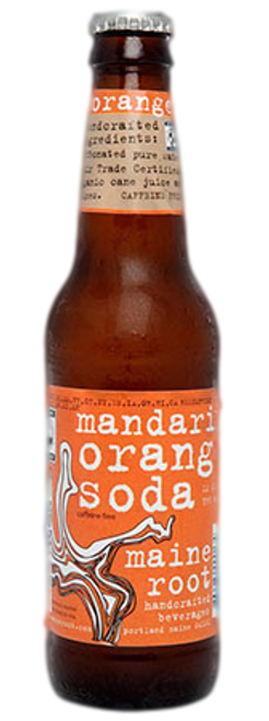 Maine Root Mandarin Orange Soda in 12 oz. glass bottles for Sale