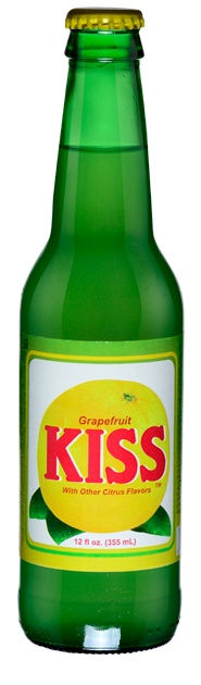 Kiss Grapefruit Soda ( 12 oz. glass bottles ) Summit City Soda
