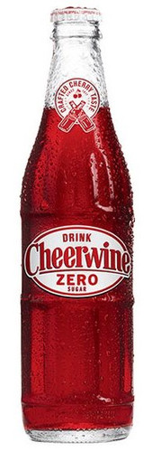 Cheerwine Zero Sugar Glass Bottles 24-Pack