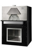 Earthstone Cafe-PAGW Pre-Assembled Gas / Wood Fired Commercial Pizza Ovens with Pierre de Boulanger | Oven with Bakers Tiles, 3 (8”) Pizza Capacity, 35 inch Cooking Diameter and 20"W x 9.5"H Single Oven Entrance 90000 BTU