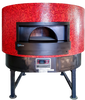Univex DOME47FT Rotating Deck Stone Hearth Dome Flat Top Gas Ovens / Rotante47 Red Tile Pizza Ovens On Stand