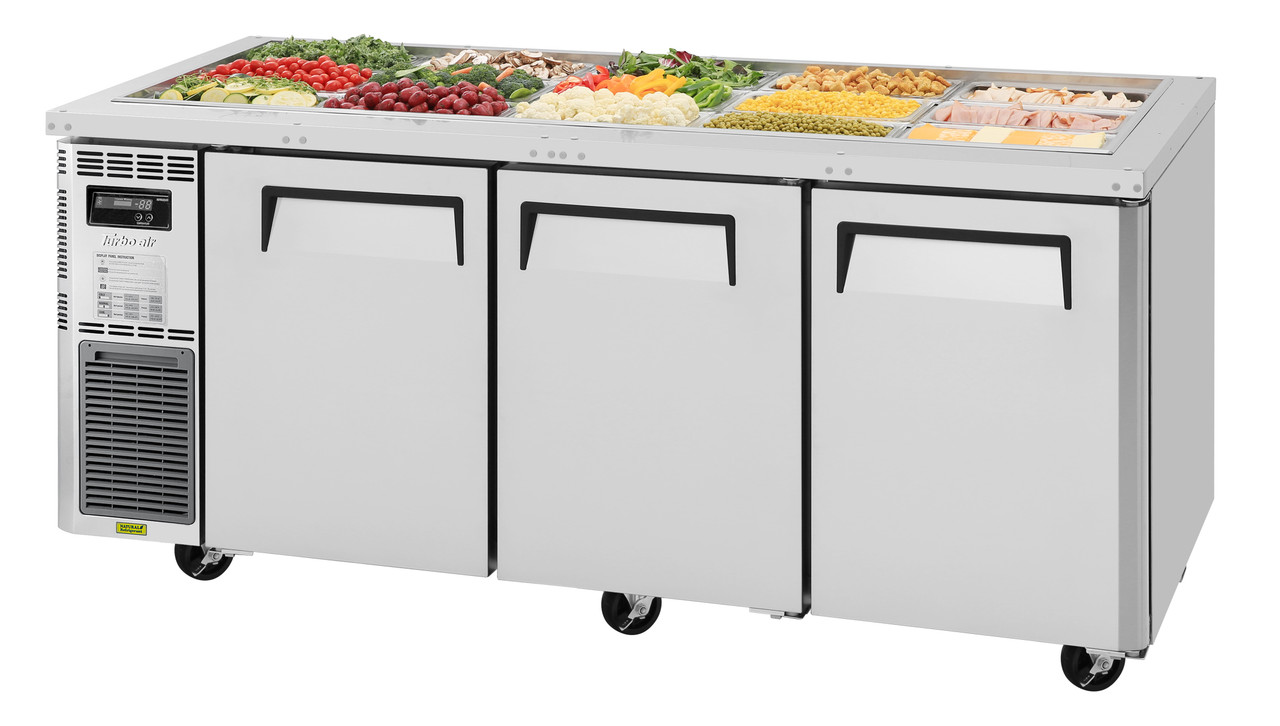 ジャネット　デルファイト　セット Turbo Air JBT-72-N 70.88'' 3 Door ADA Height Refrigerated Sandwich
