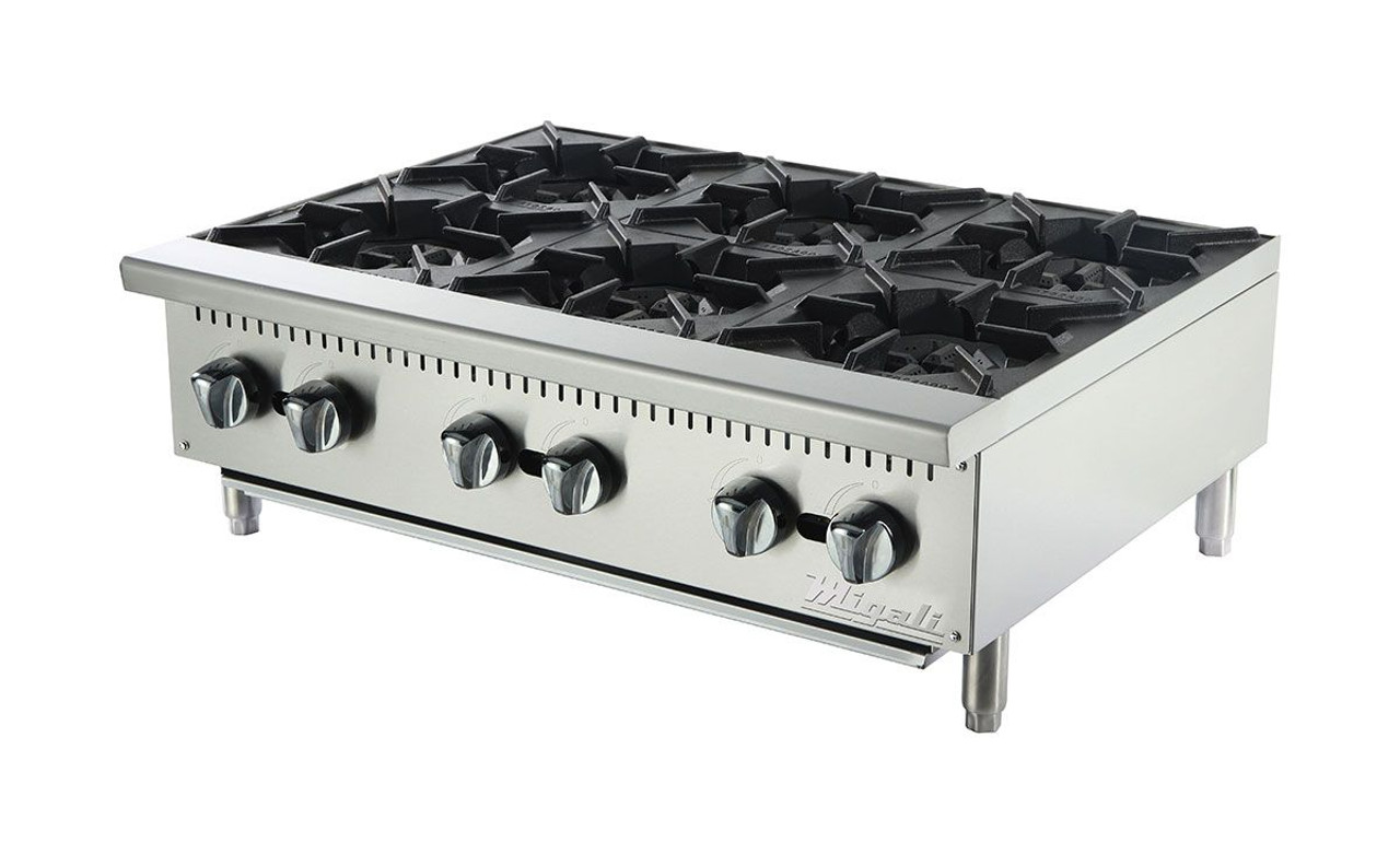 Magic Chef 36 in. Commercial 6-Burner Countertop Gas Hotplate in Stainless  Steel M36HP - The Home Depot