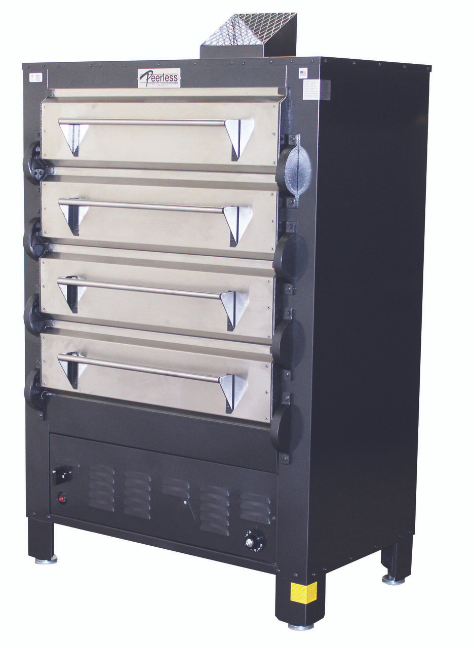 Peerless 2324P 4 Pan 4 Deck Natural Gas Pizza Oven