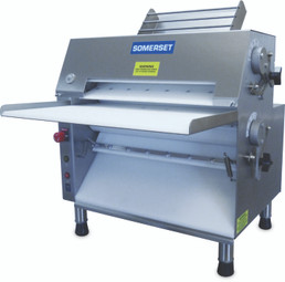 Somerset CDR-2000 All-In-Front Compact Electric Countertop Pizza or Dough Rollers / Double Pass - Front Operated with Synthetic Rollers