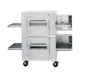 Lincoln 1453-000-U Single or Double Deck Impinger I Electric Conveyor Pizza Ovens with 40” Long Baking Chamber and 32 inch Wide Conveyor Belt Per Oven 120/240V | 1 or 2-Stacked Ovens