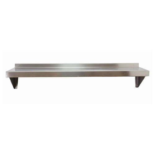 Atosa SSWS-1296 MixRite 96 Inch Wide Wall Mount Shelf, 12"x96"x10", 18 Gage, SS 304