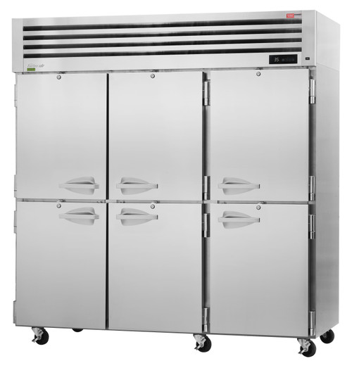 Turbo Air PRO-77-6R-N 77.75'' Top Mounted 3 Section Door Reach-In Refrigerator, Refrigerant R290, 73.9 Cu. Ft.