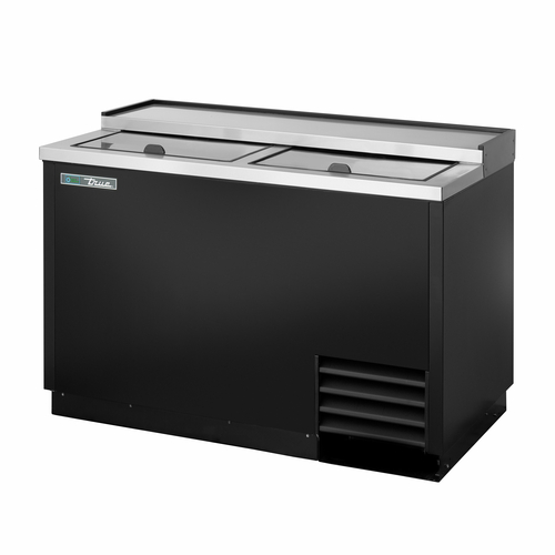 True T-50-GC-HC 49 5/8" Black Glass Froster / Plate Chiller, Black, Refrigerant R290, 14.4 Cu. Ft.