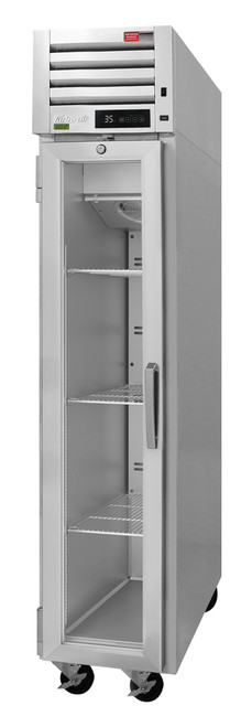 Turbo Air PRO-15R-G-N(-L) 17.75'' Top Mounted 1 Section Glass Full Door Reach-In Refrigerator, Refrigerant R290,  13.34  Cu. Ft.