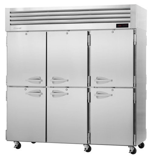 Turbo Air PRO-77-6H-PT  Solid Half Height Door 3 Section Pass-Thru Heated Cabinet, Refrigerant R290,  73.9 Cu. Ft.