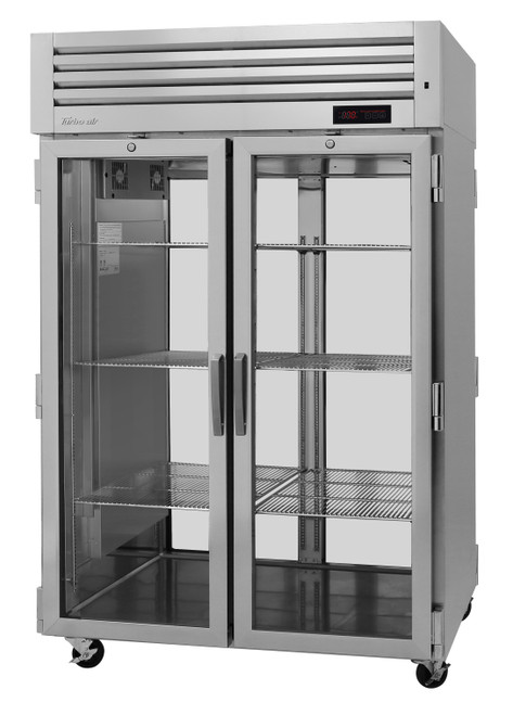 Turbo Air PRO-50H-G-PT  Glass Full Height Door 2 Section Pass-Thru Heated Cabinet Refrigerant R290,  48.7  Cu. Ft.