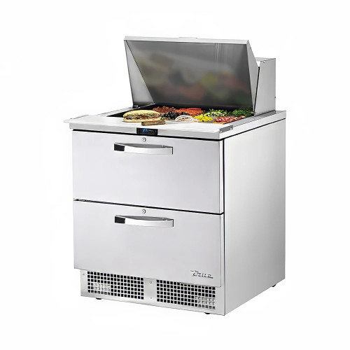 True TFP-32-12M-D-2~SPEC3 32" Sandwich/Salad Prep Table w Refrigerated Base, Refrigerant R134A, 11.1 Cu.Ft.