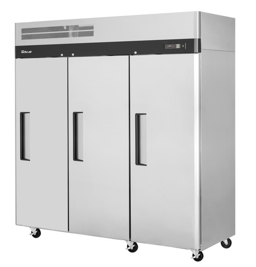 Tu/TuメロハーAOR Turbo Air M3F72-3-N 77.75'' Top Mounted 3 Section Solid Door Reach