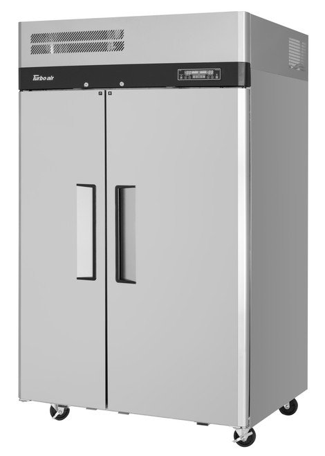 Turbo Air M3RF45-2-N 50" 2 Section Commercial Refrigerator Freezer - Solid Doors, Top Compressor, 115v Refrigerant R290, 35.93 Cu. Ft.