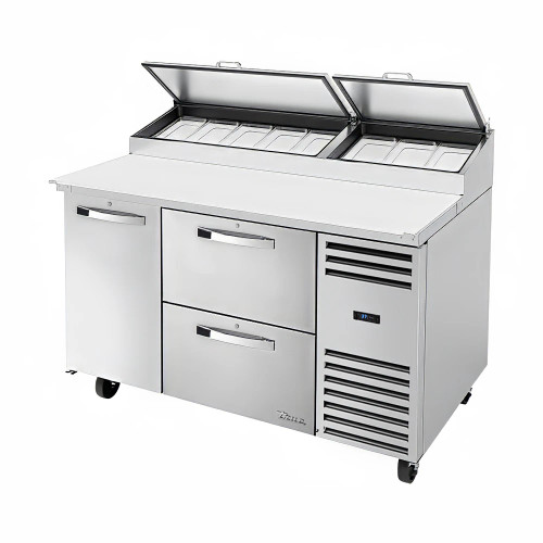 True TPP-AT-67-HC Prep Table Fridge - 2-Door | PizzaOvens.com