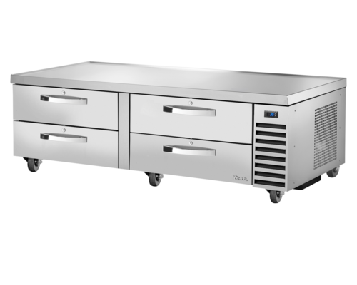 True TRCB-72-HC~SPEC3 72 3/8" Chef Base with (4) Drawers, 8 Pans (Full Size), Refrigerant R290