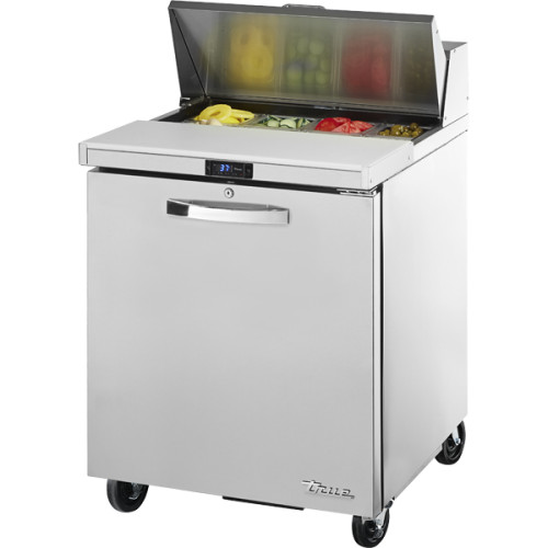 True TSSU-27-08-HC~SPEC3 27" Sandwich/Salad Prep Table w/ Refrigerated Base, 8.2 Cu. Ft,  8 Pans (Top), Refrigerant R290