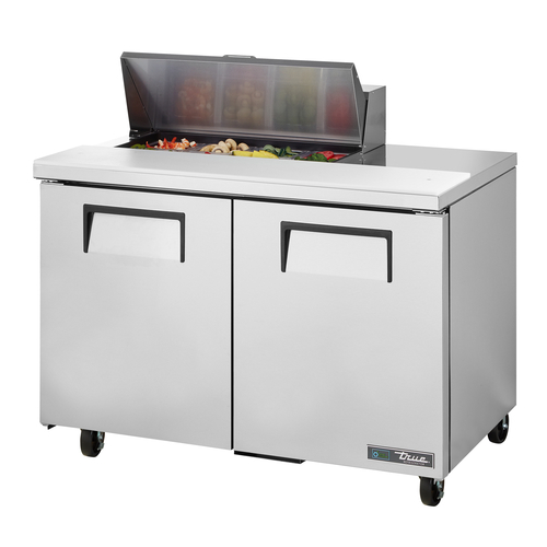 True TSSU-48-08-HC 48" 2 Door Refrigerated Sandwich / Salad Prep Table, 8 Pans Top, Refrigerant R290