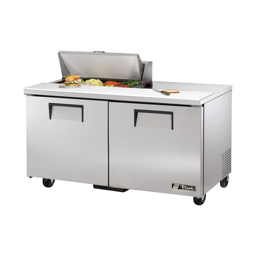 True TSSU-60-08-HC 60" 2 Door Refrigerated Sandwich / Salad Prep Table, 8 Pans Top, Refrigerant R290