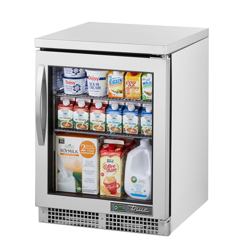 True TUC-24G-HC~FGD01 24" Undercounter Glass Door Refrigerator with 1 Section, 6 Cu. Ft, Refrigerant R290