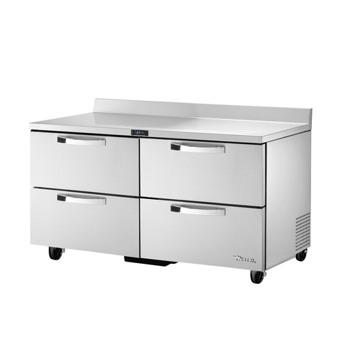 True TWT-60D-4-HC~SPEC3 60" SPEC SERIES® Four Drawered Worktop Refrigerator, 2 Section, 16 Cu. Ft., Refrigerant R290