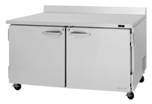 Turbo Air PWF-60-N 60.25'' 2 Door Worktop Freezer with Side / Rear Breathing Compressor  Refrigerant  R290  17.2   Cu. Ft