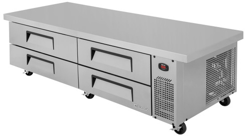 Turbo Air TCBE-82SDR-E-N 89.5" 4 Drawer Refrigerated Chef Base with Insulated Top - 115 Volts   Refrigerant  R290   16.04   Cu. Ft