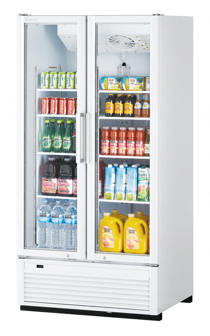 Turbo Air TGF-35SDH-N 39.5''  2 Section White Glass Door Merchandiser Freezer  Refrigerant  R290  30.94  Cu. Ft