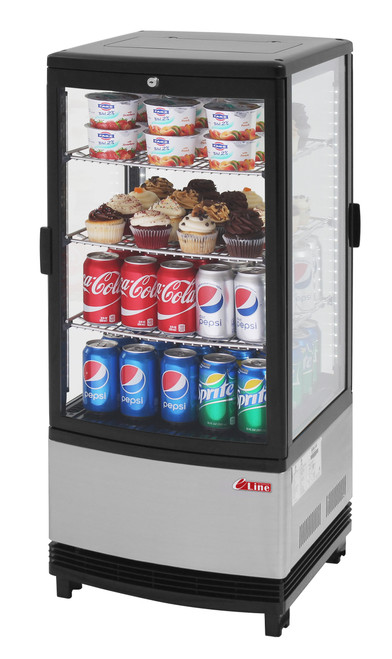 Turbo Air CRT-77-2R-N 17" Countertop Refrigerator w/ Pass Thru Access - Swing Door, Stainless, 115v Refrigerant  R290  3 Cu. Ft