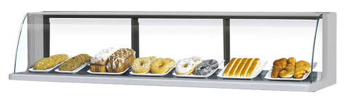 Turbo Air TOMD-60LS 63 1/4" Low Top Dry Display Case for TOM-60S/L, Stainless Steel  3.6 Cu. Ft