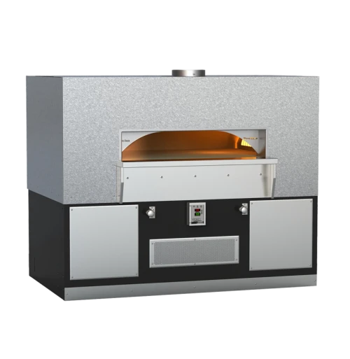 Wood Stone FD-9660-RFGLRIRW 95"W Fire Deck Stone Hearth Oven, Left/Right Side Radiant Gas Flame & Wood Burning Option, Under Floor IR Burner, 23 Sq.Ft Cooking Surface, (24) 10" Pizza Capacity, 350,000 BTUs/hr