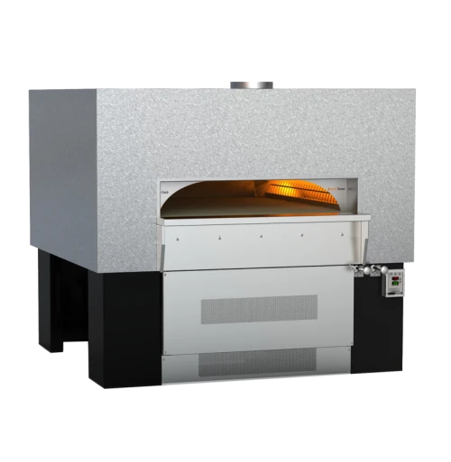 Wood Stone FD-9690RFGLLIRCL 96.25"W Fire Deck Stone Hearth Oven, (2) Left Side Radiant Gas Flames/Right Side Coal Burning , Under Floor IR Burner, (40) 10" Pizza Capacity, 39 Sq.Ft Cooking Surface, (347,000-NG/369,000-LP) BTUs/hr
