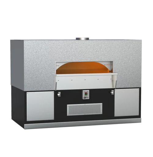 Wood Stone FD-11260RFGLIRCL 111.75"W Fire Deck Stone Hearth Oven, Left Side Radiant Gas Flame/Right Side Coal Burning, Under Floor IR Burner, (32) 10" Pizza Capacity, 28 Sq.Ft Cooking Surface, 350,000 BTUs/hr
