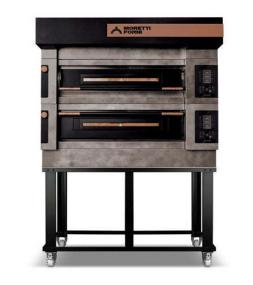 Moretti Forni AMPTO S100E2 ICON Electric Pizza Oven  (Two Decks) With Standard Open Frame Base Chamber Dim. 37-1/2 X 29 220v/60-50/1 Ph