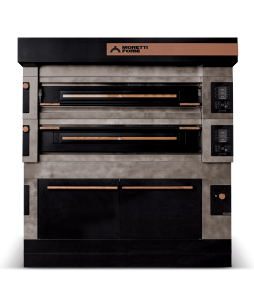 Moretti Forni S120E2 ICON Electric Pizza Oven (Two Deck) With Standard Open Frame Base Chamber Dim. 49 x 29 220v/60-50/3 Ph