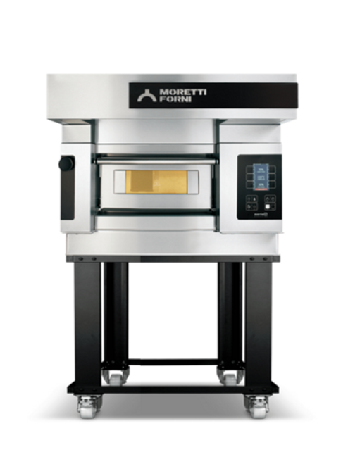 Moretti Forni S50E1 Electric Pizza Oven (One Deck) With Standard Open Frame Base Chamber Dim. 18-3/4 x 16-1/2 220v/60-50/1 Ph