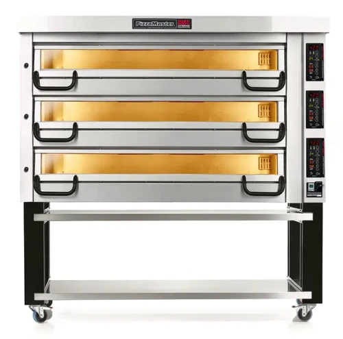 PizzaMaster PM 743ED - 700 Series Modular Electric Pizza Deck Oven, Full Size and Highly Efficient, Hearthstone Clay, 3 Decks, Baking Surface 56"W x 28"D, 208/240V, 1/3 Phase, 12.6/13.7 kW