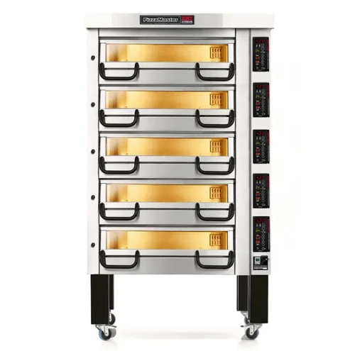 PizzaMaster PM 825ED - 800 Series Modular Deck Type Electric Pizza Bake Oven, Excellent Heat Distribution/Highly Efficient, 5 Decks, Baking Surface 32"W x 32"D, 208/240V, 1/3 Phase, 9.0/9.8 kW