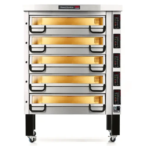 PizzaMaster PM 835ED - 800 Series Modular Deck Type Electric Pizza Bake Oven, Excellent Heat Distribution/Highly Efficient, 5 Decks, Baking Surface 48"W x 32"D, 208/240V, 1/3 Phase, 13.5/14.6 kW