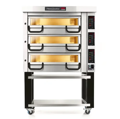 PizzaMaster PM 913ED - 900 Series Modular Deck Type Electric Pizza Bake Oven, High Temprature Slim Size Dry Heat Large Capacity, 3 Decks, Baking Surface 26"W x 36"D, 208/240V, 1/3 Phase, 7.7/8.3 kW