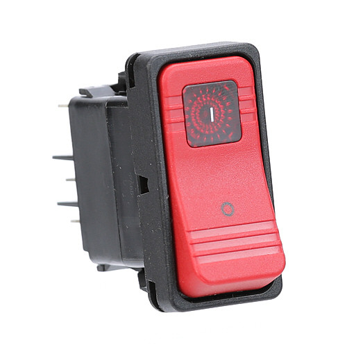 Star Mfg STA2E-60172301 (or Equivalent) Switch, Rocker, 24VDC, DPDT, Led Red (801-4041)