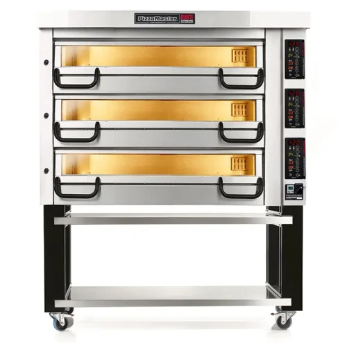 PizzaMaster PM 833ED - 800 Series Modular Deck Type Electric Pizza Bake Oven, Excellent Heat Distribution/Highly Efficient, 3 Decks, Baking Surface 48"W x 32"D, 208/240V, 1/3 Phase, 13.5/14.6 kW