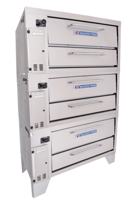 Bakers Pride 253 Super Deck Series Convection Flo 8" Deck Height, 3 Deck, 3 Chamber, 36" x 34.5" Deck Size, 180,000 BTUH Natural Gas